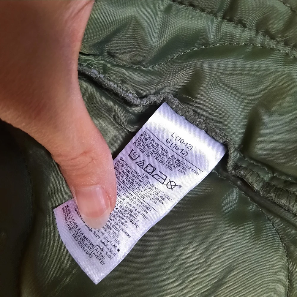 Lightweight Water Resistant Army Green Quilted Puffer Jacket Olive